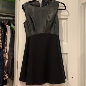 French Connection Black Leather Dress